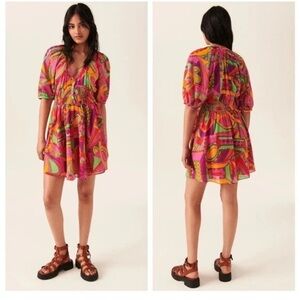 Ba&Sh 2 Womens Size 6 Dova Puff
Sleeve Mini Dress